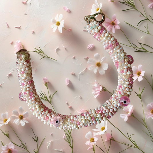 Bead Rope Bracelet – Pink & Pearl Protection