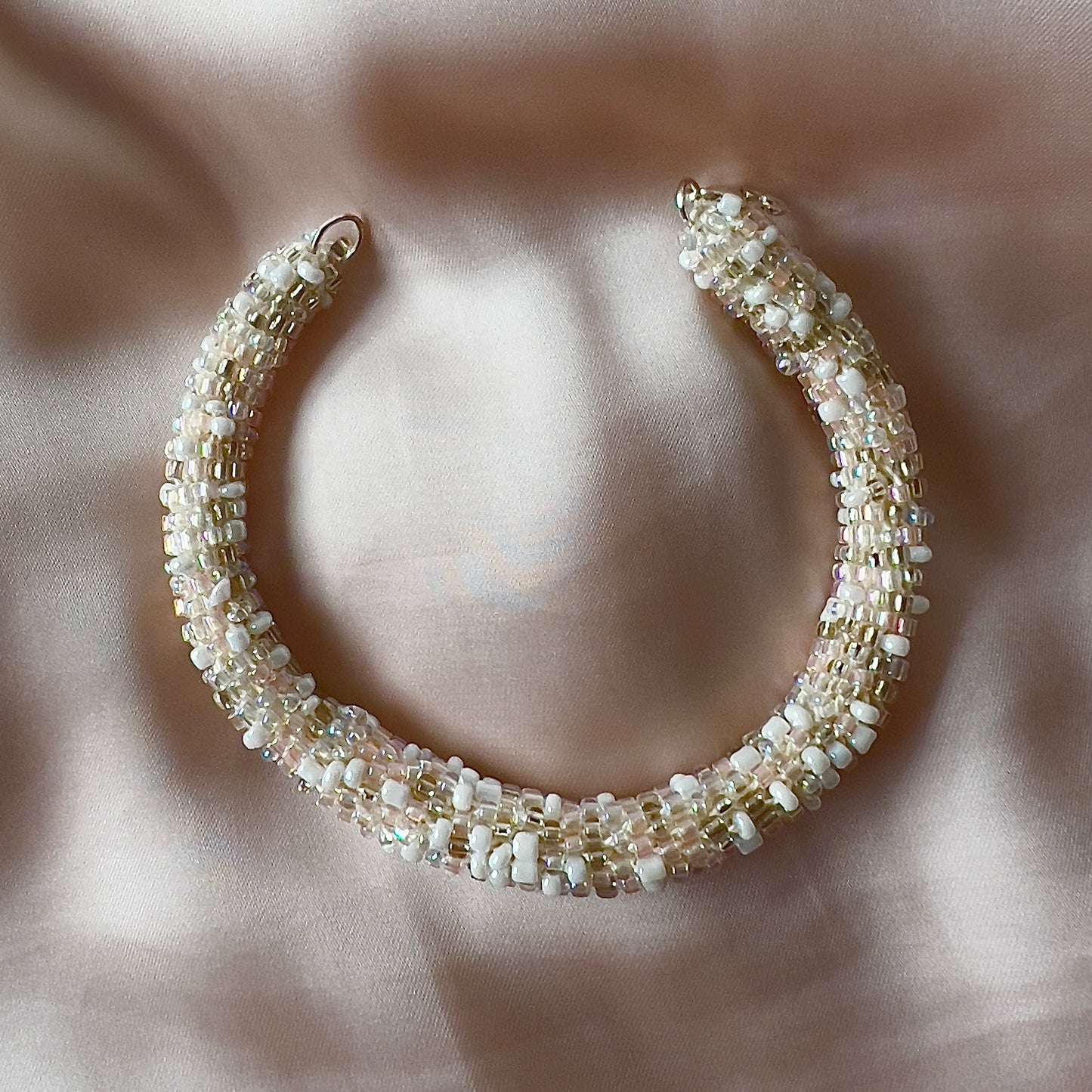 Bead Rope Bracelet – Pink & Pearl